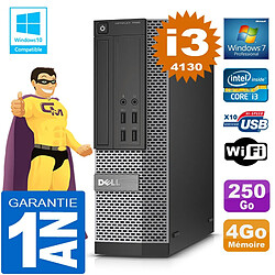 PC DELL 7020 SFF Core I3-4130 Ram 4Go Disque 250 Go Graveur DVD Wifi W7 - Occasion