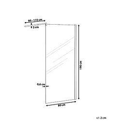 Avis Beliani Parois de douche AHAUS II 80 x 190 cm Argenté