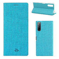 Etui en PU auto-absorbé bleu pour votre Sony Xperia 10 II