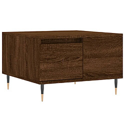 vidaXL Table basse chêne marron 55x55x36,5 cm bois d'ingénierie