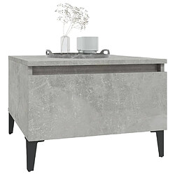 Acheter Maison Chic Table d'appoint | Table Basse Gris béton 50x46x35 cm Bois d'ingénierie -GKD39361