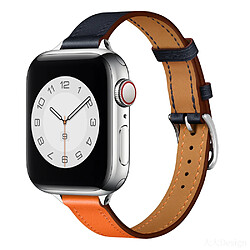 Bande de boucle en cuir de haute qualité bande de montre Apple 2 s orange en 42 mm ou 44 mm ou 45 mm