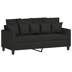 Avis vidaXL Ensemble de canapés 3 pcs avec coussins Noir Tissu