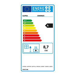 Poêle à bois 8.7kw noir - FR9016210B - SUPRA