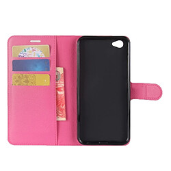 Wewoo Coque Magenta pour cartes et portefeuille vivo X9s Litchi Texture horizontale Flip étui en cuir avec titulaire fentes pas cher