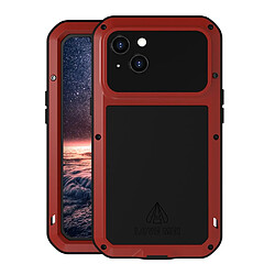 Coque en silicone robuste intégré rouge pour votre Apple iPhone 13 6.1 pouces