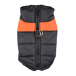 Avis imperméable à l'eau chien en coton veste manteau veste manteau animal de compagnie vêtements d'hiver orange - s