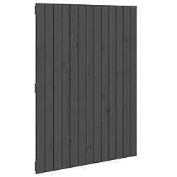 vidaXL Tête de lit murale Gris 82,5x3x110 cm Bois massif de pin