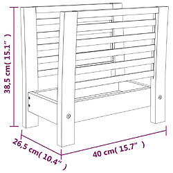 vidaXL Porte-revues 40x26,5x38,5 cm Bois massif de noyer pas cher