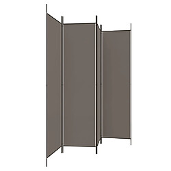 Avis vidaXL Cloison de séparation 4 panneaux Anthracite 698x180 cm Tissu