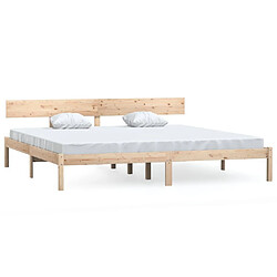 Maison Chic Lit adulte - Lit simple Cadre de lit,Structure du lit Contemporain Bois de pin massif 200x200 cm -MN80378