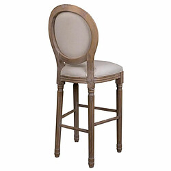 Tabouret Alexandra House Living Crème Caoutchouc Bois 46 x 116 x 52 cm pas cher