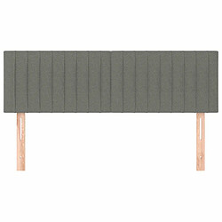 Avis Maison Chic Lot de 2 Têtes de lit design pour chambre - Décoration de lit Gris foncé 72x5x78/88 cm Tissu -MN77492