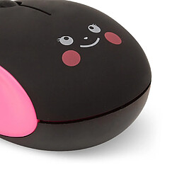 Souris 2.4G Rechargeable Sans Fil Portable HMW-06 Rose Noir