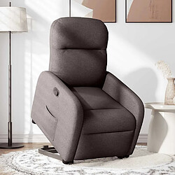 vidaXL Fauteuil inclinable marron foncé tissu