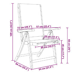 Acheter vidaXL Ensemble à Manger de jardin 7pcs bois d'acacia solide textilène