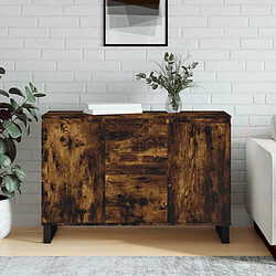 vidaXL Buffet chêne fumé 104x35x70 cm bois d'ingénierie