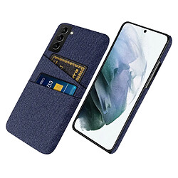 Coque en TPU antichoc avec porte-cartes bleu pour votre Samsung Galaxy S21 FE 5G