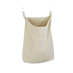 WENKO Panier à linge à suspendre sur porte Canguro - L. 52 x H. 81 cm - Beige