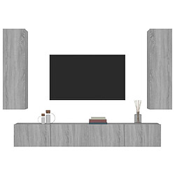 Avis vidaXL Ensemble de meubles TV 4 pcs Sonoma gris Bois d'ingénierie