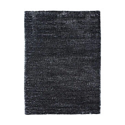 Thedecofactory VIKING - Tapis à poils longs effet soyeux anthracite 120x170