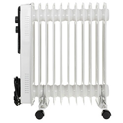 Radiateur à Huile 11 Éléments, 3 Niveaux de Puissance, Régulateur de Température, 2500, Blanc, Adler, AD7817