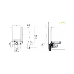 Karag Base de support de sol et de mur à encastrer pour cuvette WC suspendue