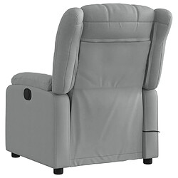 Avis vidaXL Fauteuil de massage inclinable Gris clair Tissu