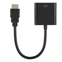 Convertisseur vidéo câble adaptateur 720p / 1080p HDMI mâle à VGA femelle Adaptateur convertisseur vidéo pour ordinateur