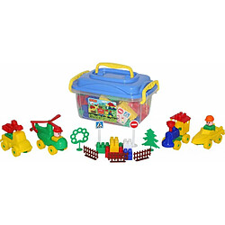 Polesie Polesie56153 Builder Ensemble de Jeu de Construction en Conteneur (128-piece)