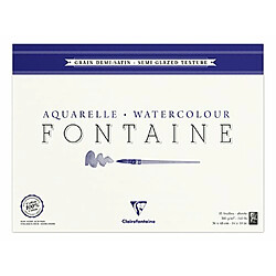 Acheter Clairefontaine 96429C Bloc de papier aquarelle Grain Torchon Encollé sur 4 côtés 25 Feuilles Blanc