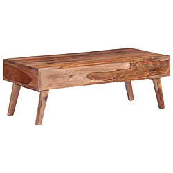 Avis vidaXL Table basse gris 110x50x40 cm bois massif