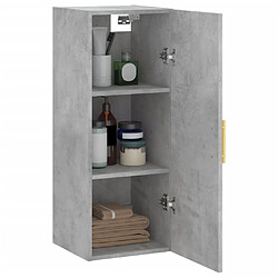 Maison Chic Armoire murale,Meuble de Rangement pour salon,cuisine gris béton 34,5x34x90 cm -MN16744 pas cher