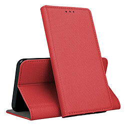 Htdmobiles Housse pour Apple iPhone 15 Pro Max - etui coque pochette portefeuille + film ecran - ROUGE MAGNET