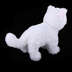 Chat électrique, animal de compagnie Meow Toy, animal en peluche, cadeau de chat en peluche pour tout-petit, blanc