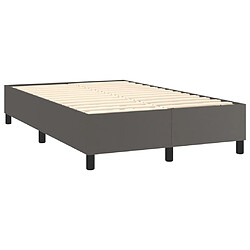 Acheter Maison Chic Lit adulte- Lit + matelas,Sommier à lattes de lit avec matelas gris 120x190 cm similicuir -GKD86803