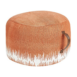 Beliani Pouf KAWAI Orange Coton 50 cm 50 cm