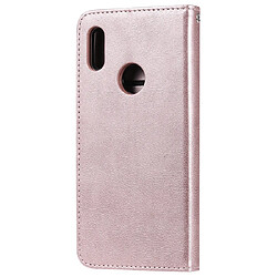 Avis Wewoo Housse Coque Pour Huawei Honor 8A / Y6 2019 Étui de protection à rabat horizontal de couleur unie avec support et fentes cartes et portefeuille et cadre photo et lanière or rose