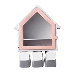 Wewoo Tenture murale petite maison porte brosse à dents accessoires de toilette étagère de rangement rose