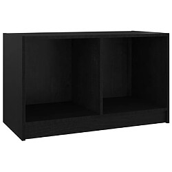 vidaXL Meuble TV Noir 70x33x42 cm Bois de pin massif