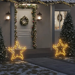 vidaXL Décoration lumineuse étoile de Noël avec piquets 115 LED 85 cm