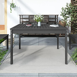 vidaXL Table de jardin gris 121x82,5x76 cm bois massif de pin