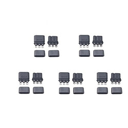 10 Paires MR 30 Connecteurs Couleur Noire avec Nickel Métal pour Batteries RC