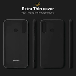 Moozy Minimalist Series Coque en silicone pour Huawei P30 Lite, noir - Finition mate fine et souple en TPU pas cher