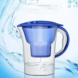 Justgreenbox Purificateur de charbon actif de bouilloire de bouteille de filtre de ménage de pichet d'eau transparent 2.5L, Bleu