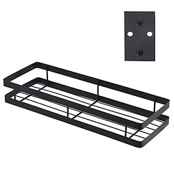 Wewoo Support de rangement pour assaisonnement mural cuisinesans poinçon40 cm Noir