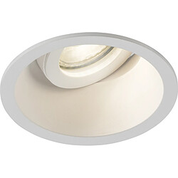 KNIGHTSBRIDGE Dipa Single Tilt Round Anti-Glare Downlight Blanc - DIB1TRW