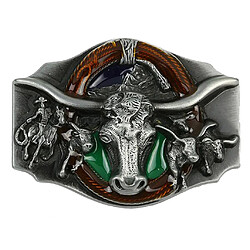 Rétro Rodeo Boucle de Ceinture Taureau Tête Modèle Cow-boy Belt Buckle Occidentale