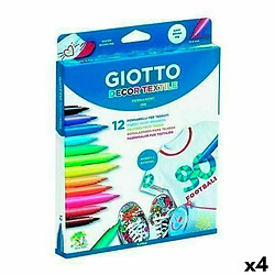 Ensemble de Marqueurs Giotto Decor Textile Multicouleur (4 Unités)