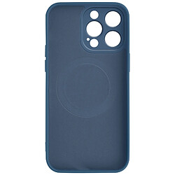 Avizar Coque Magsafe pour iPhone 15 Pro Max Silicone Soft-touch Mag Cover Bleu roi